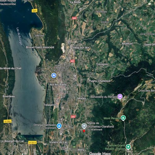 Carte d'accès au terrain de Drumettaz